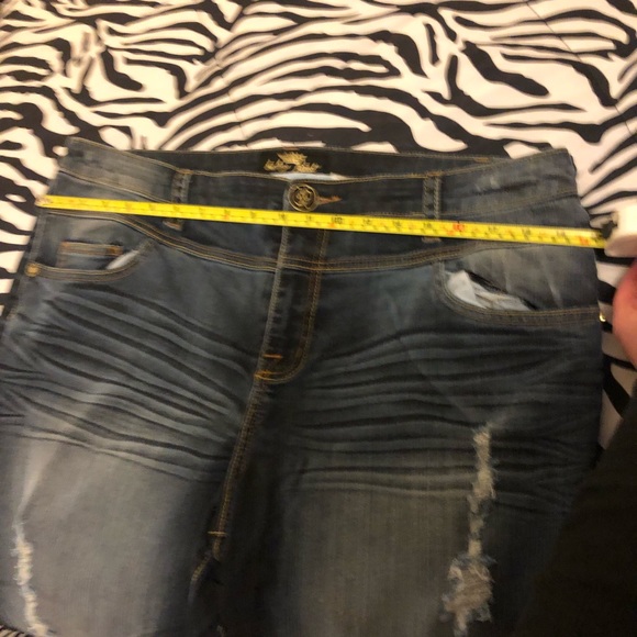 Baby Phat sz 20 boyfriend roll cuff ankle crop jeans - Picture 7 of 10